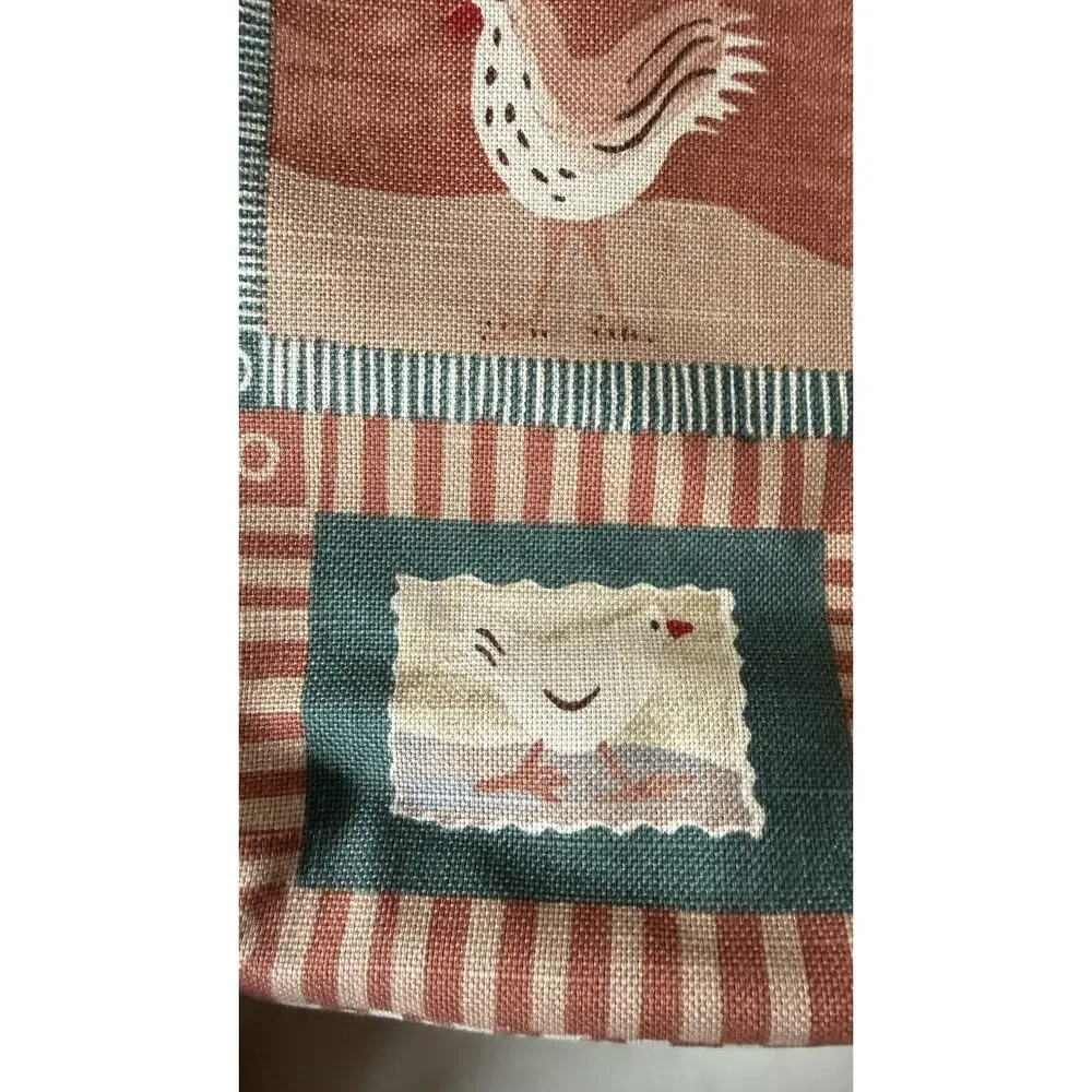Farmhouse Patchwork Barn Horse Cow Chicken Country Cottagecore Tote Shoulder Bag